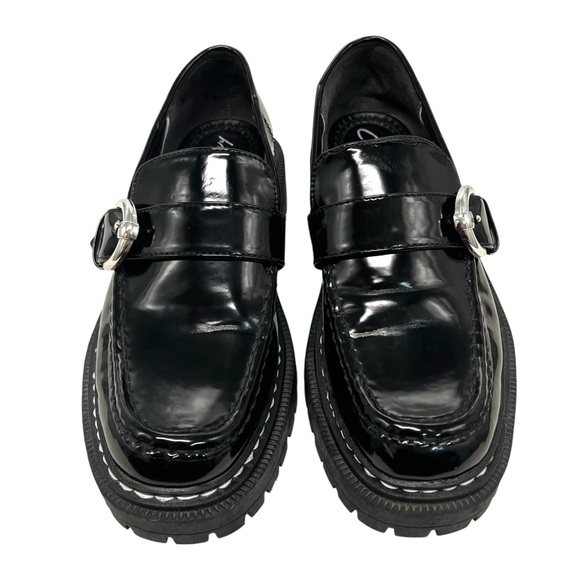 Sam Edelman Circus Everly Black Patent Platform Chunky Lug Loafers Women’s 8.5 - Picture 5 of 14